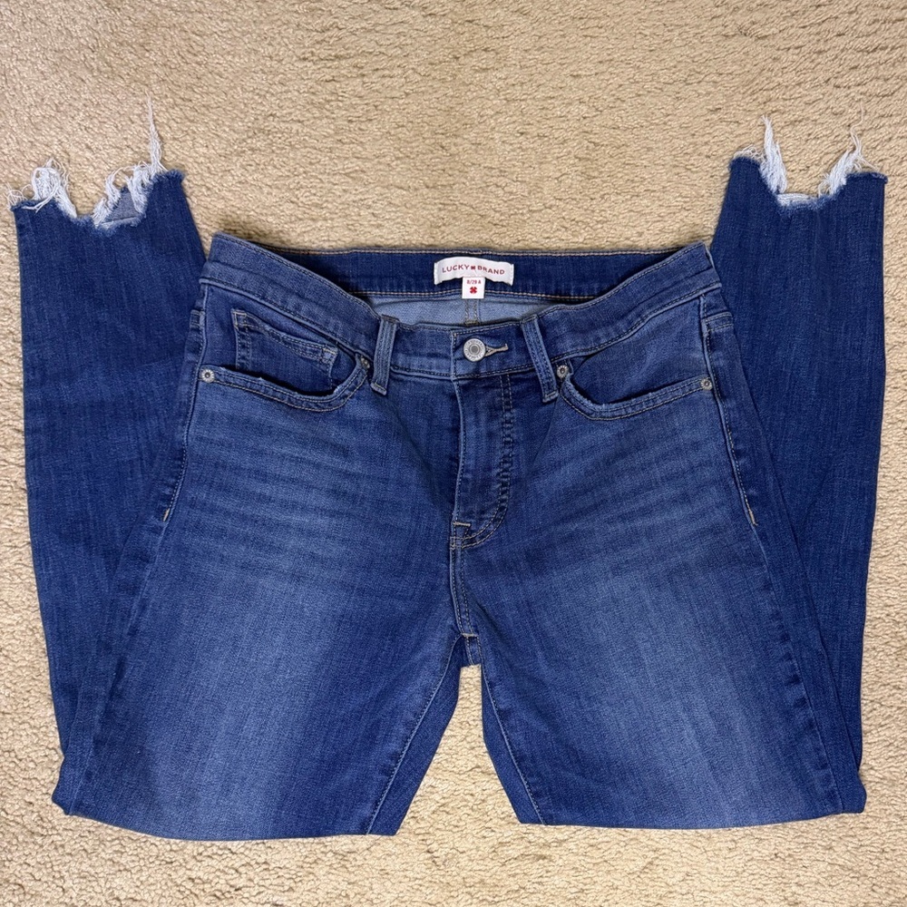 Lucky Brand Ava Mid Rise Skinny Women's Dark Blue Jeans